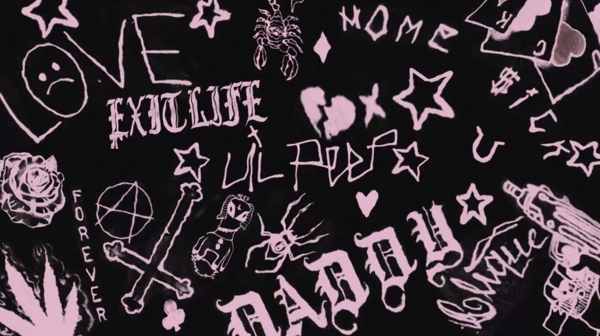 The Official Logo Of Rapper Lil Peep. Background