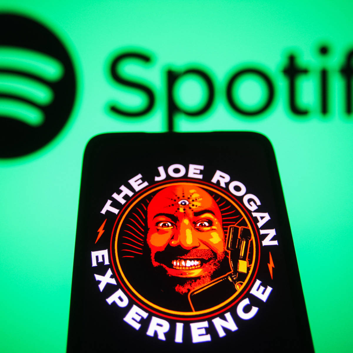 The Official Logo Of The Joe Rogan Experience Podcast Background