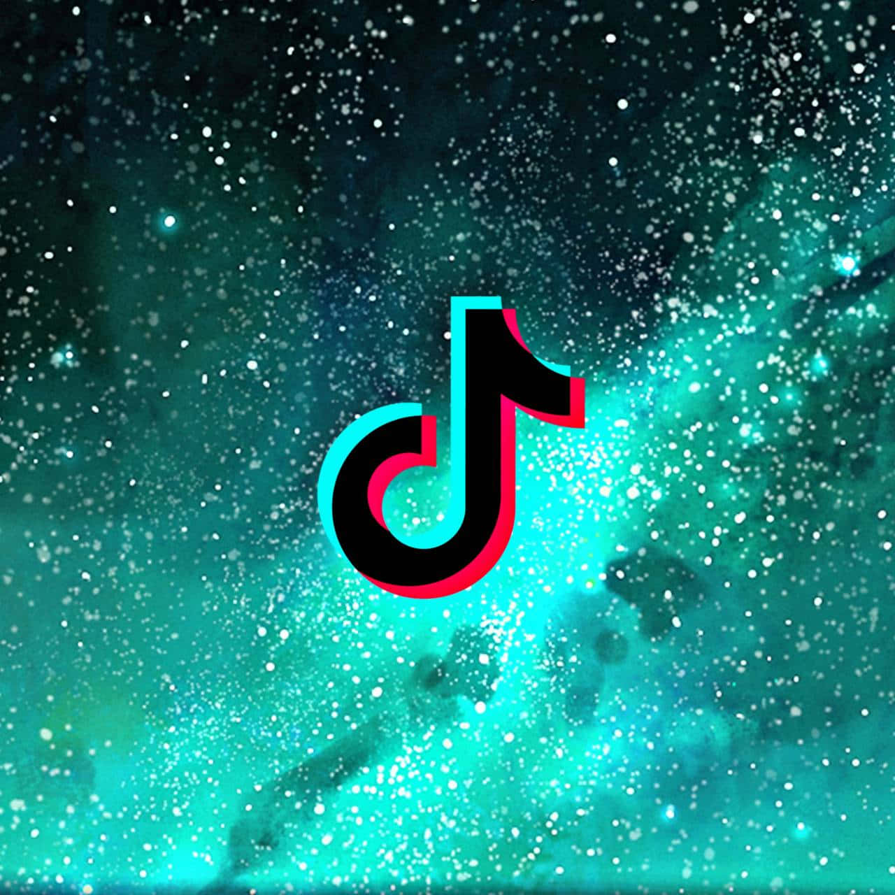 The Official Logo Of The Popular Video-sharing App Tiktok Background