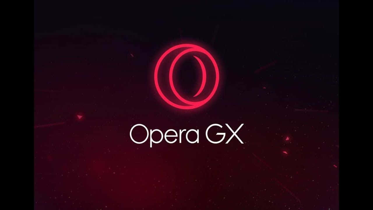 The Opera Gx Logo With A Red Light Background