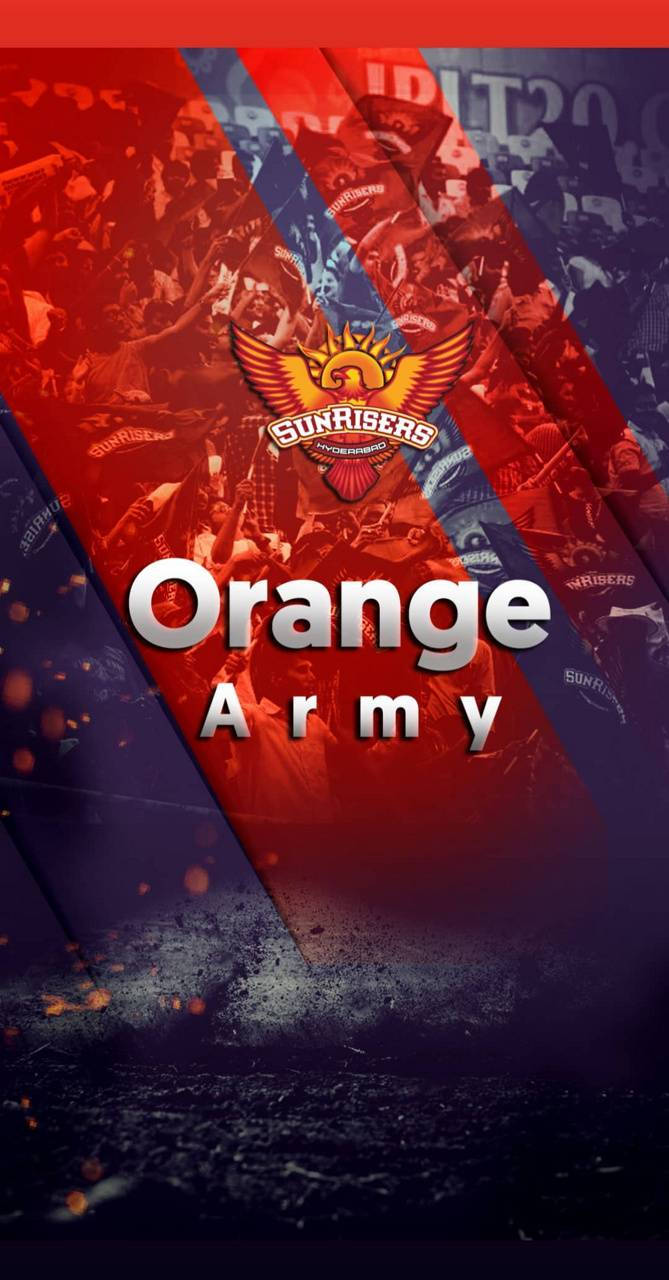 The Orange Army Rises - Sunrisers Hyderabad Poster Background