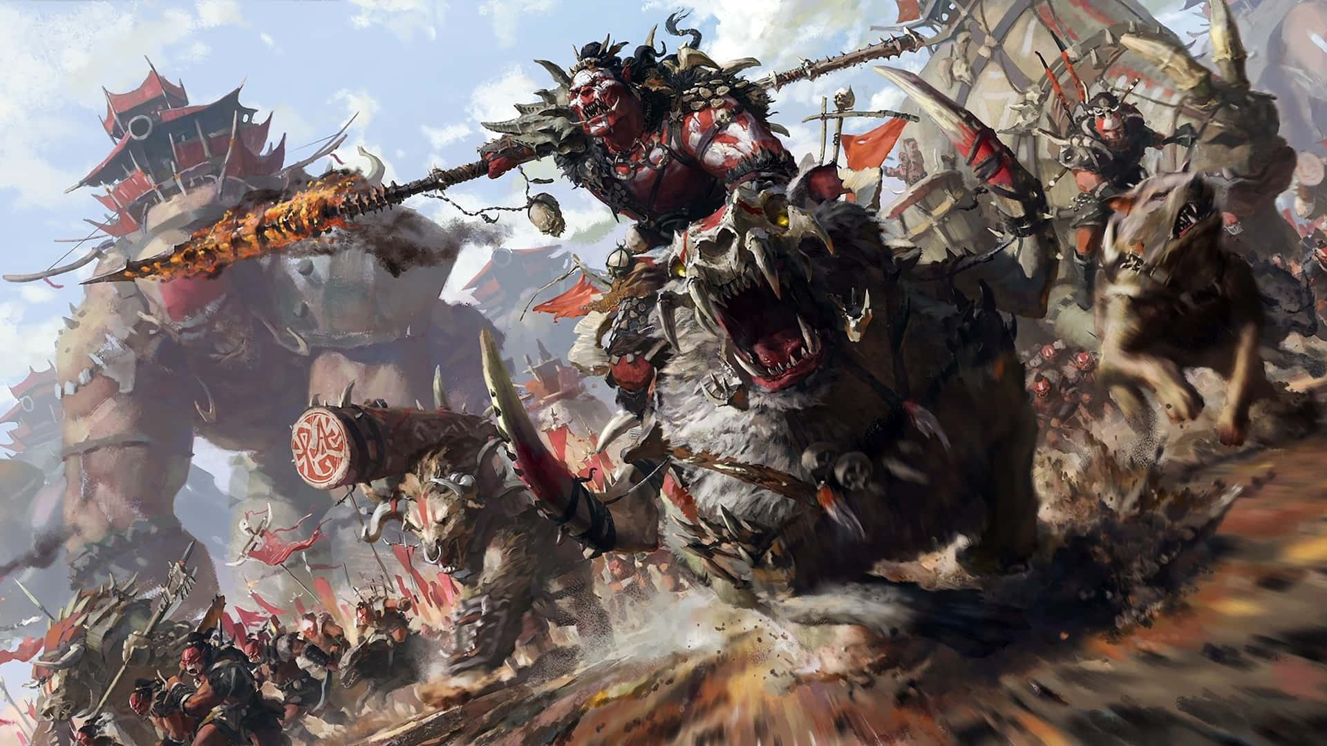 The Orc Wolf Riders In Wow 4k Background