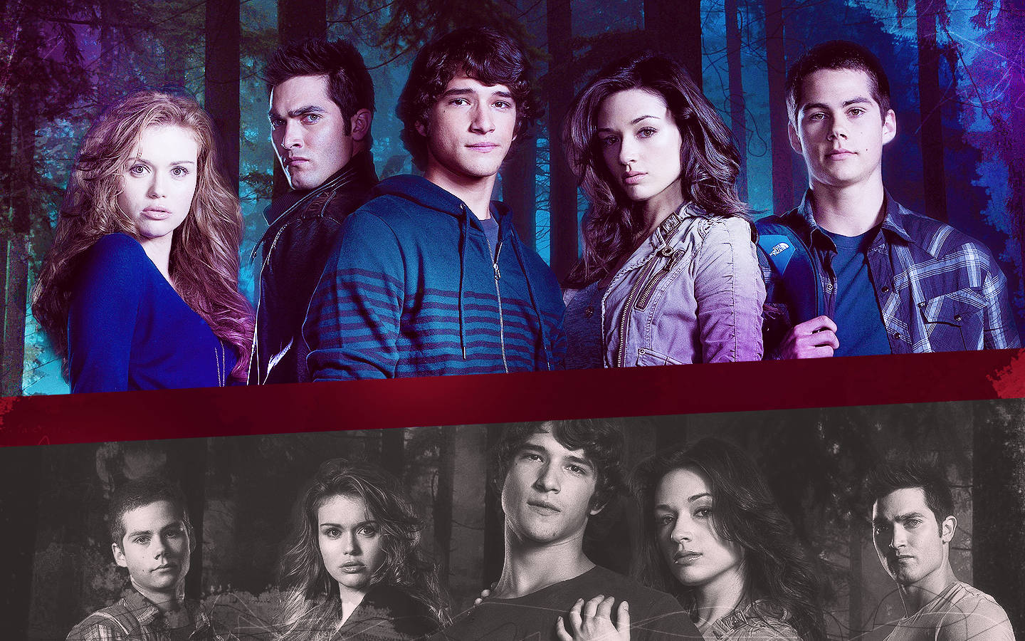 The Original Crew From Teen Wolf Series Background