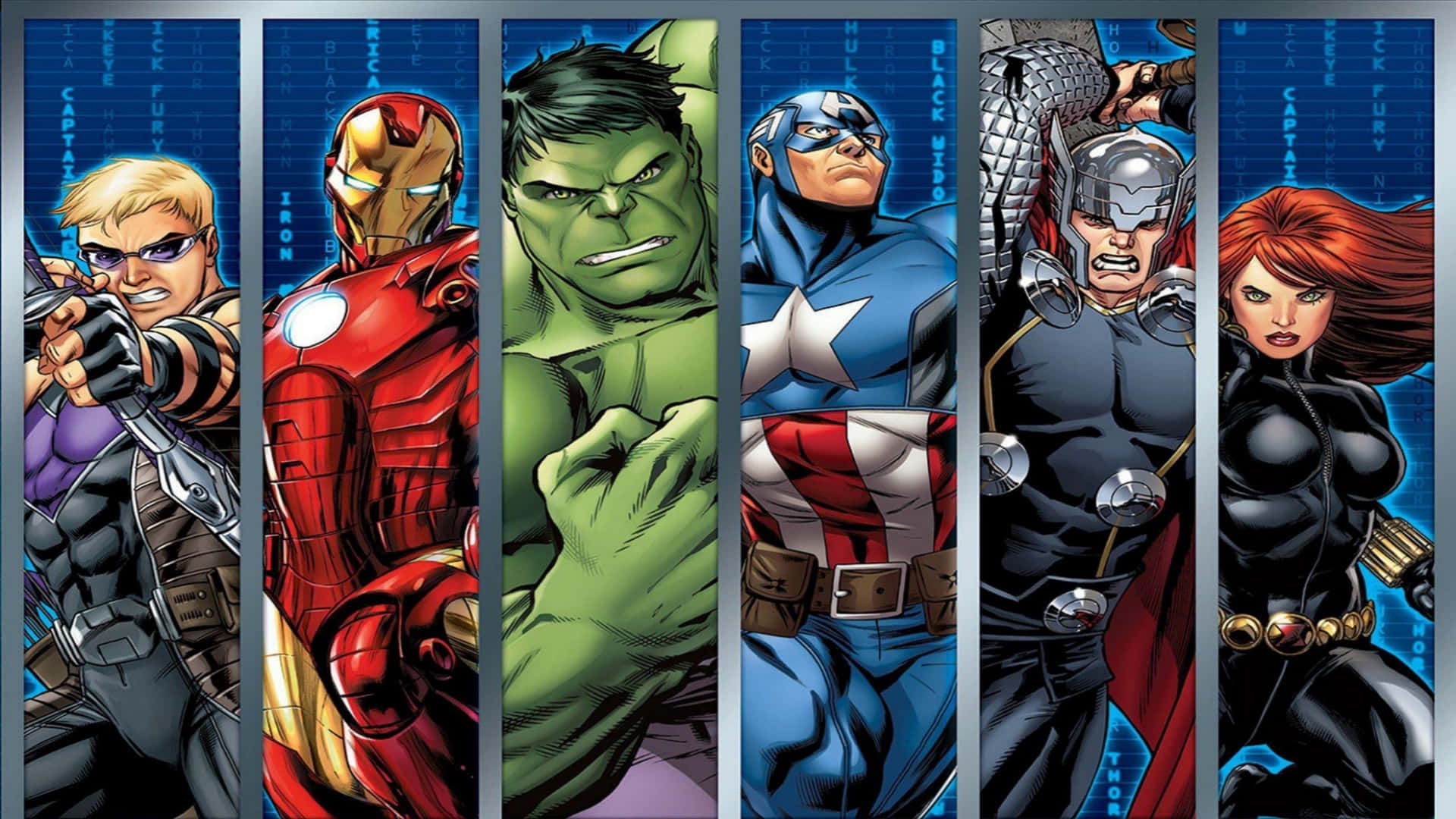 The Original Six Avengers Of Marvel Comics 2560x1440 Background