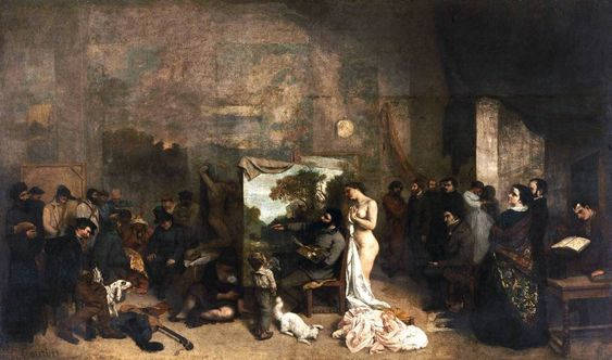 The Painter's Studio 1855 Famous Painting