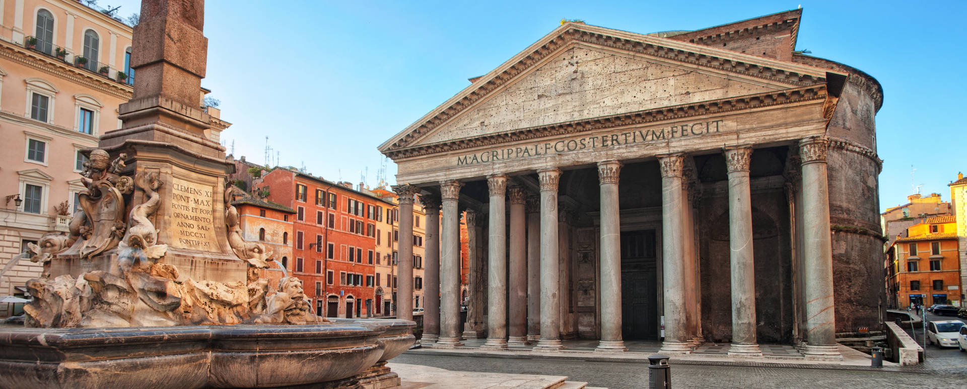 The Pantheon Facade Background