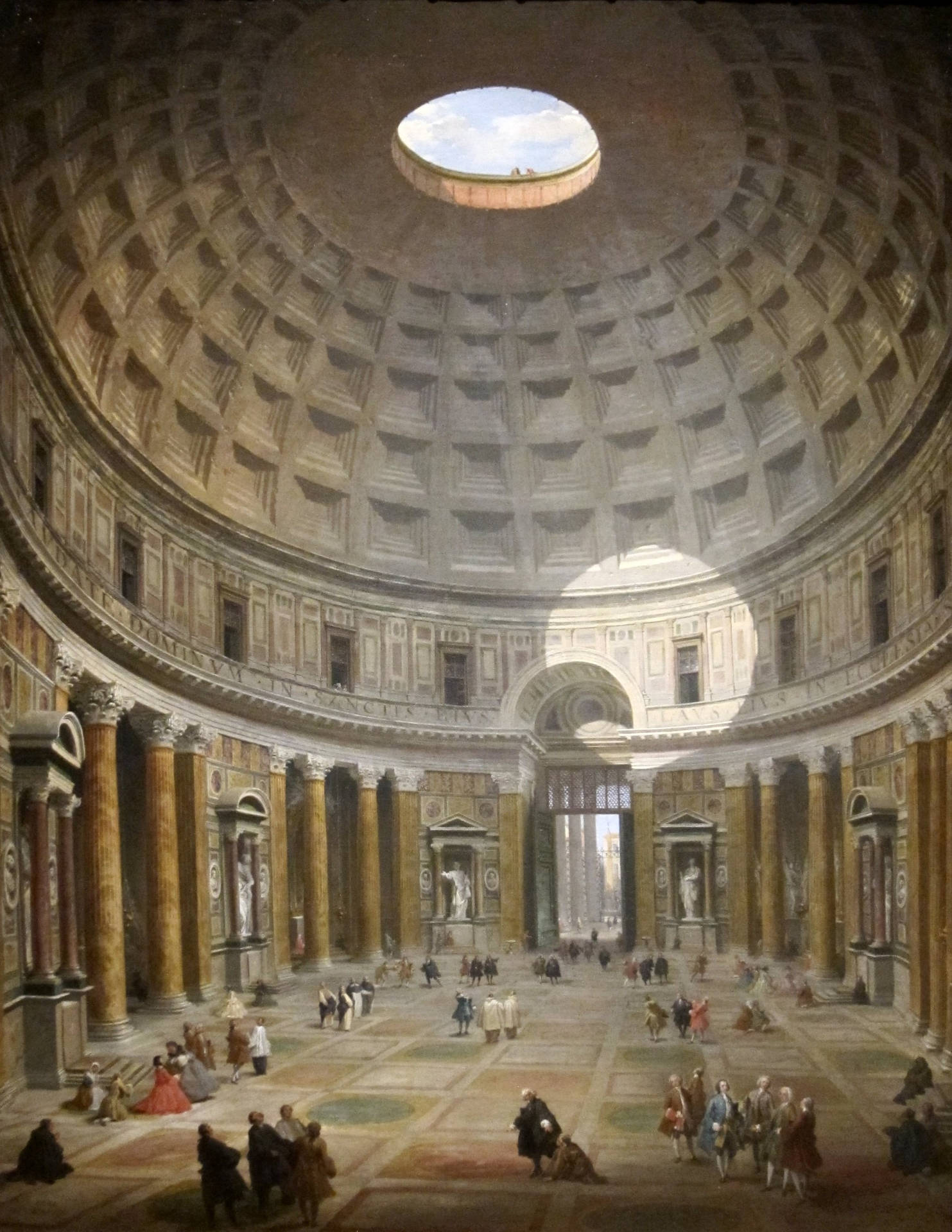 The Pantheon In Rome Painting Background