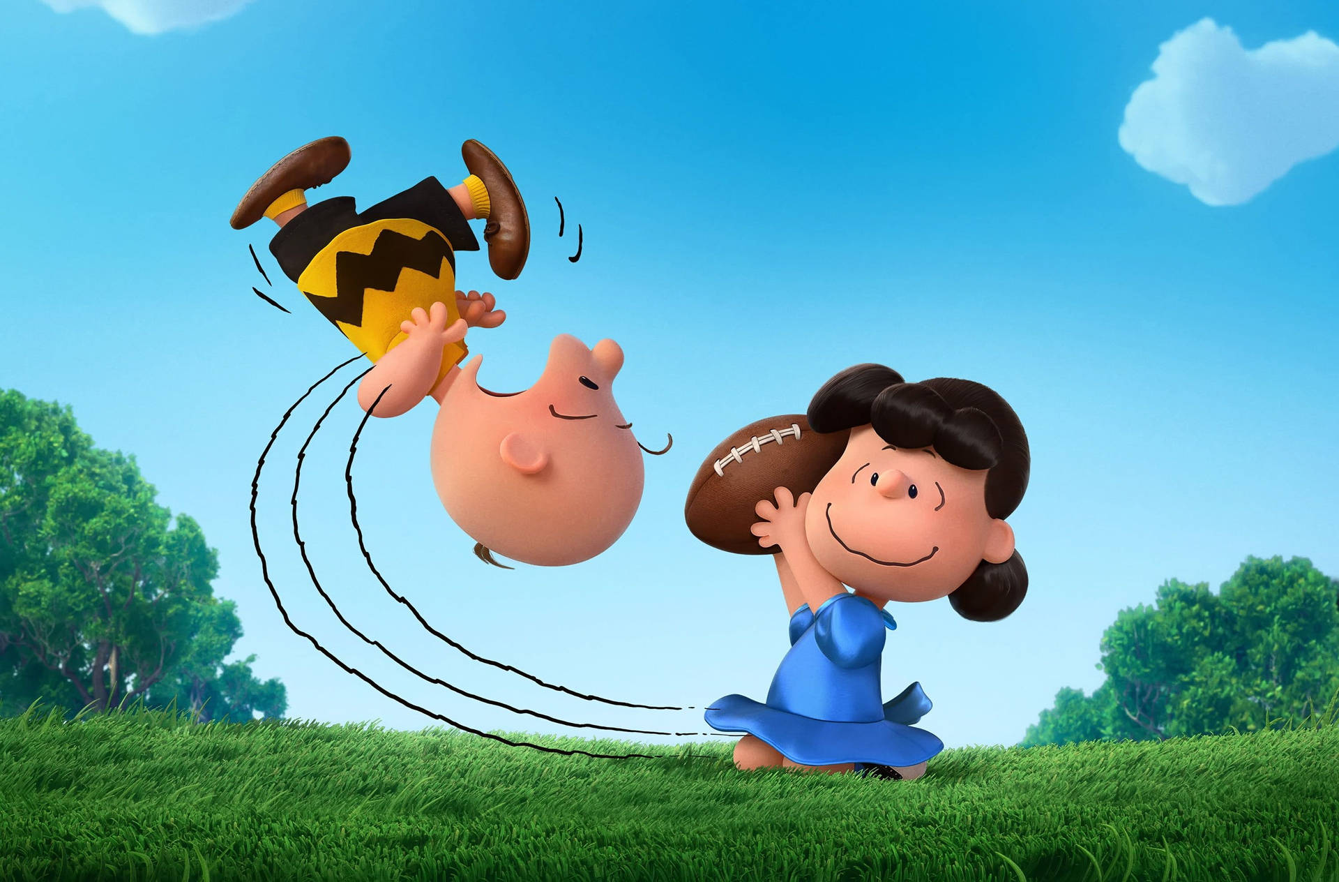 The Peanuts Movie Playing Football Background