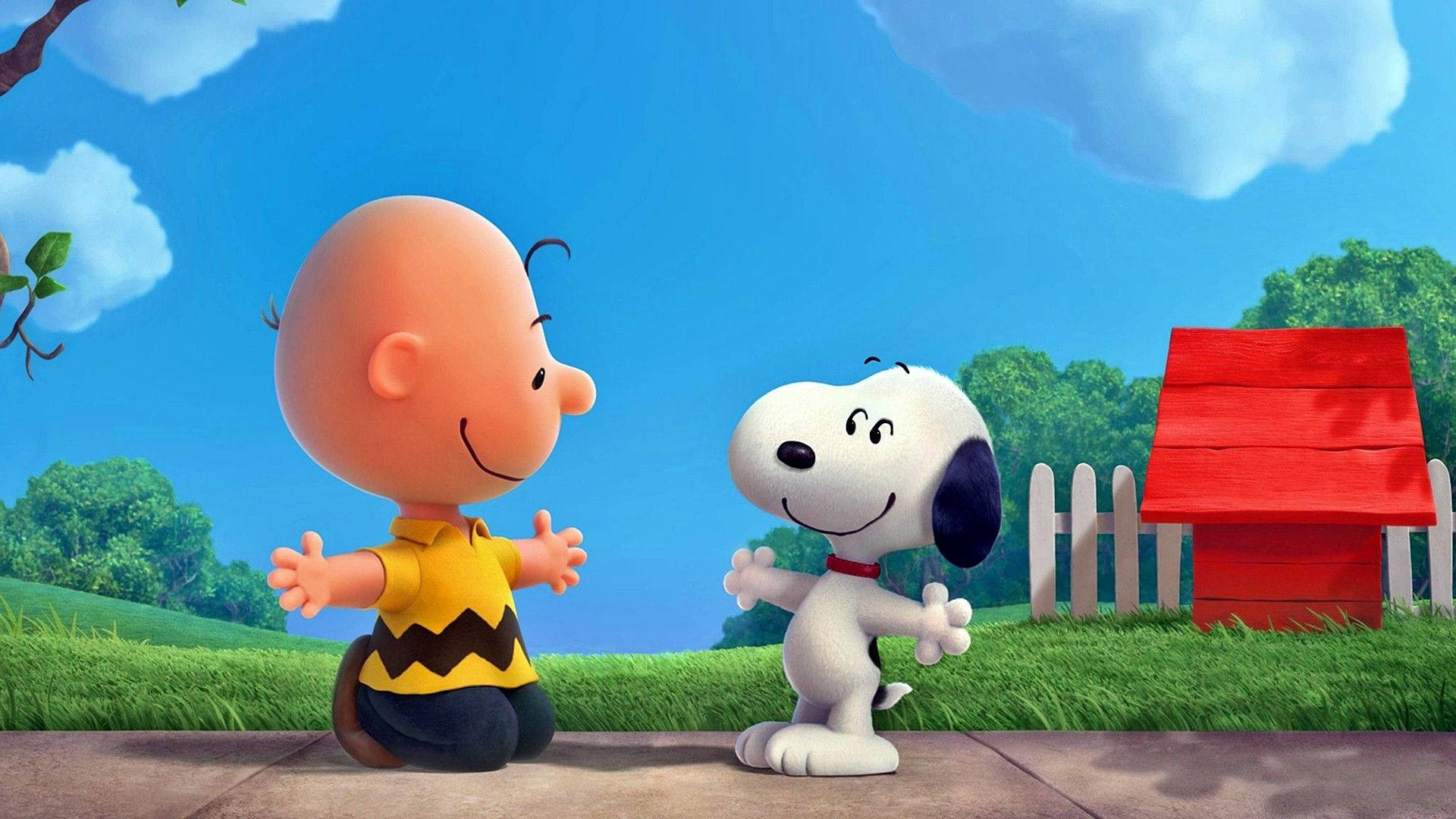 The Peanuts Movie Snoopy And Charlie Happy Background