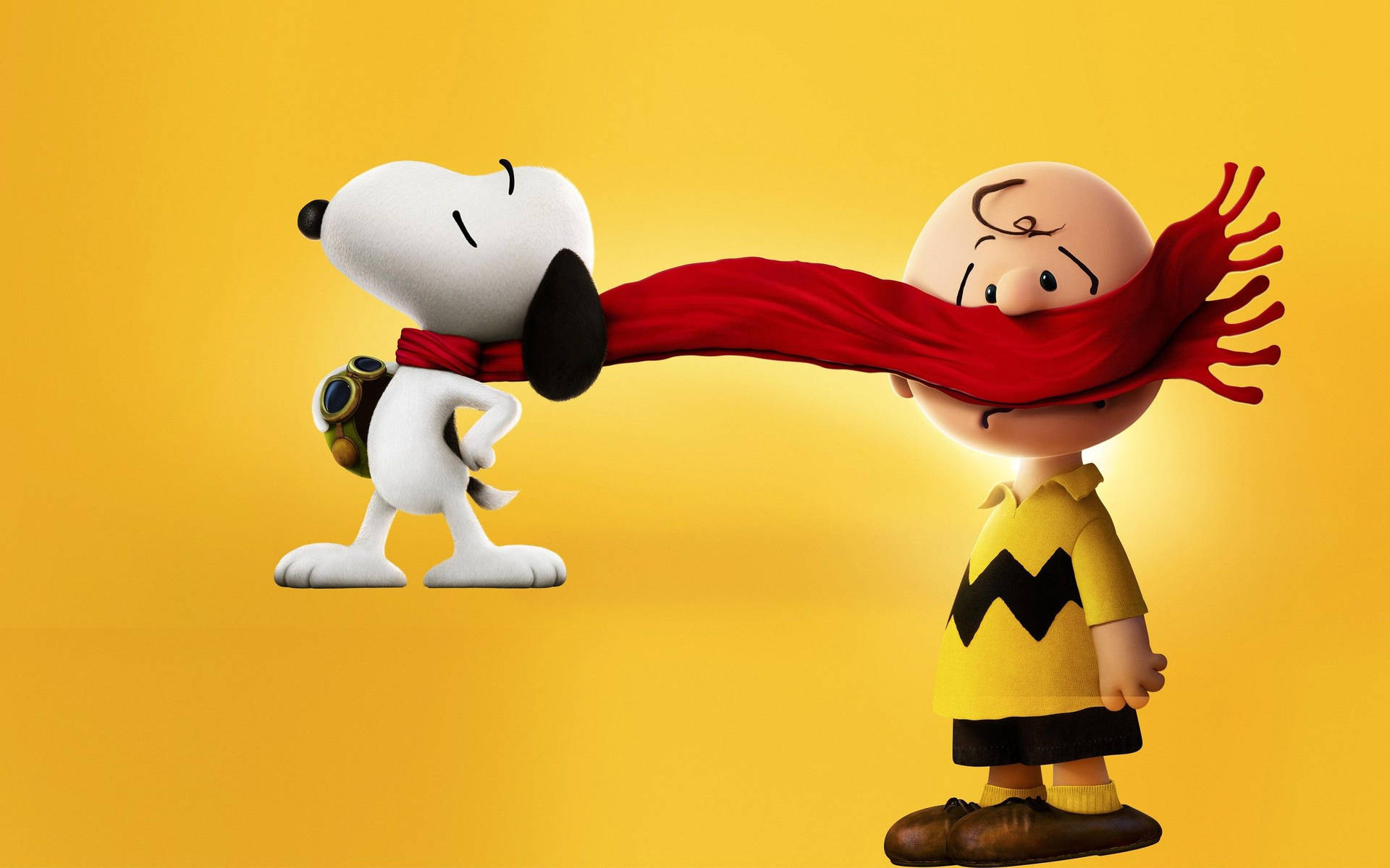 The Peanuts Movie Snoopy's Red Scarf Background