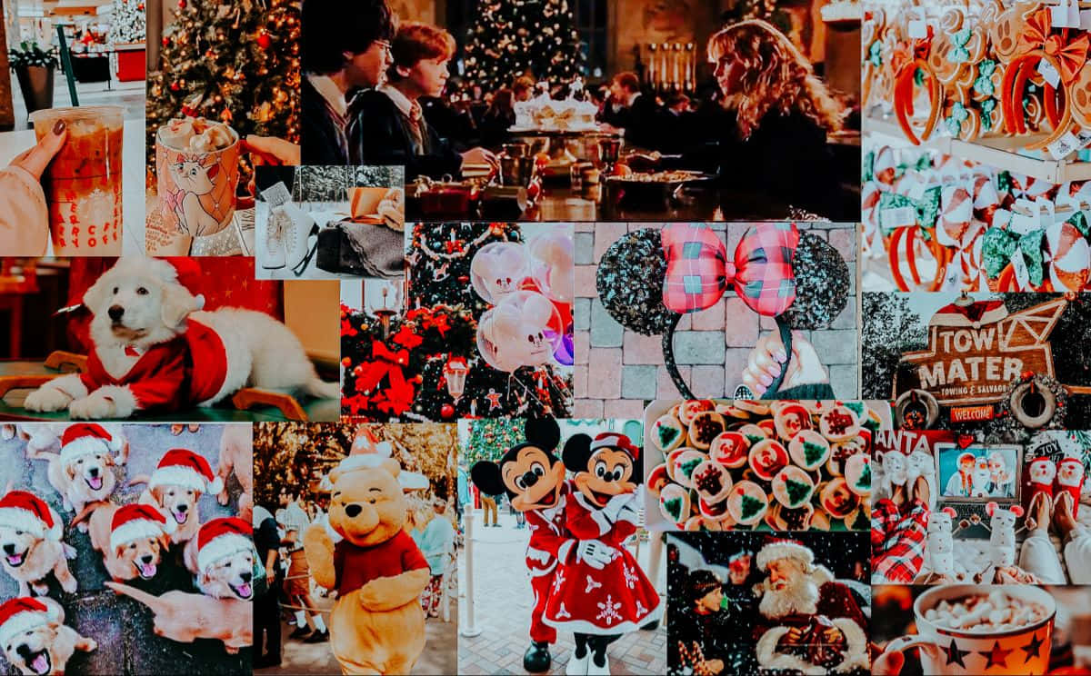 The Perfect Christmas Gift: A Collage Laptop Background