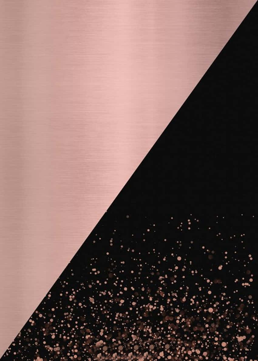 The Perfect Combination Of Modern Luxury: Rose Gold And Black. Background