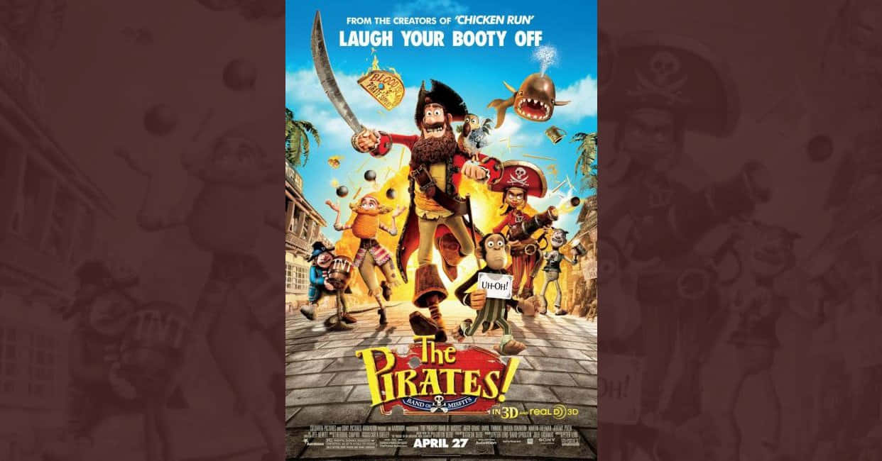 The Pirates Band Of Misfits Poster Background