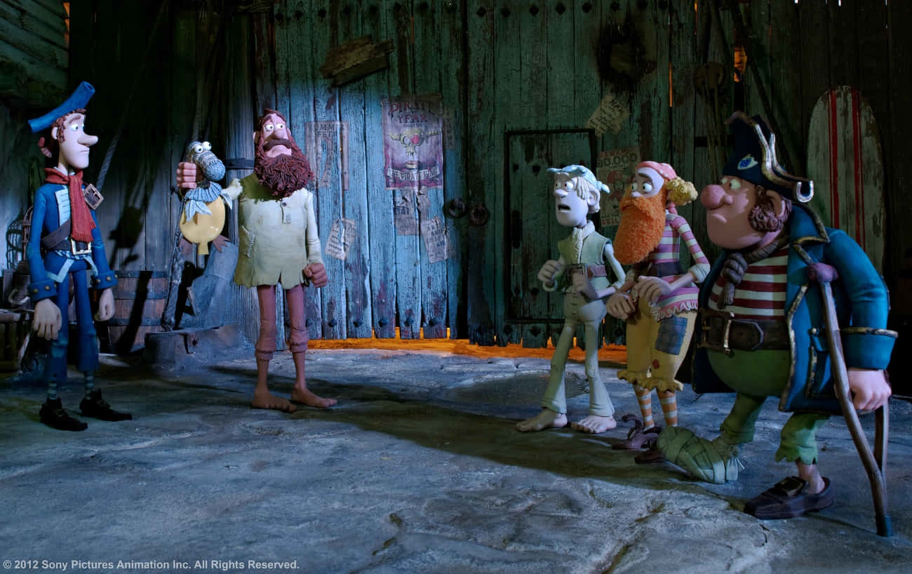 The Pirates Band Of Misfits Shocked Crew Background