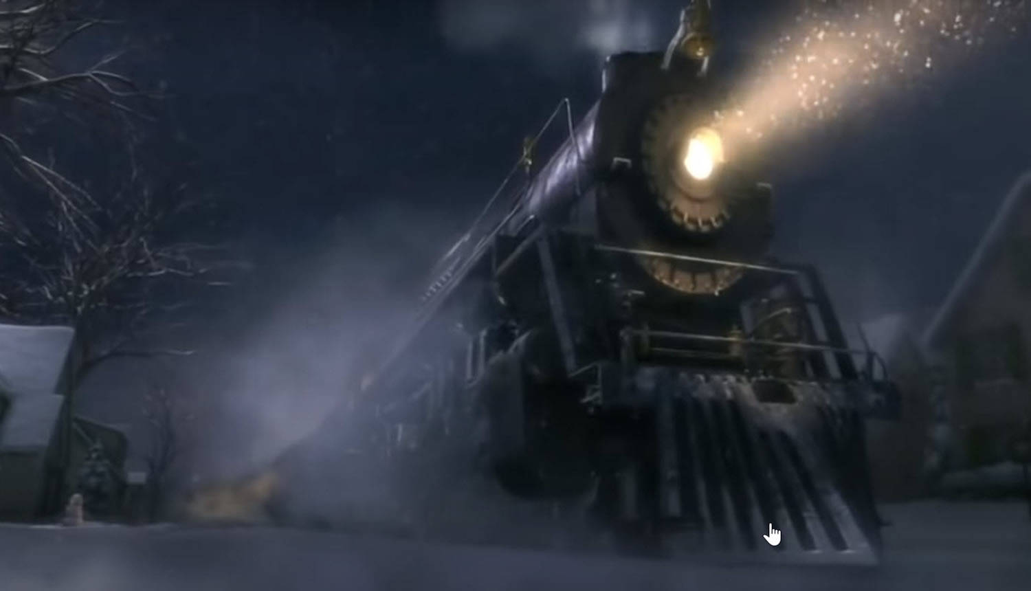 The Polar Express Riding At A Dark Place Background