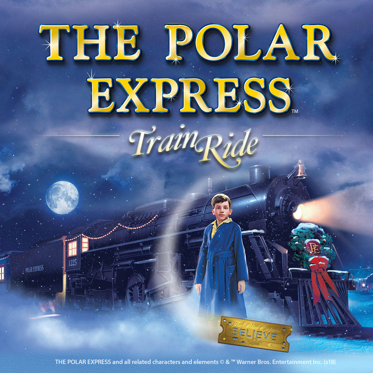 The Polar Express Train Ride Background