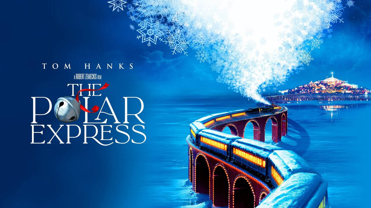 The Polar Express With The Cityscape Background