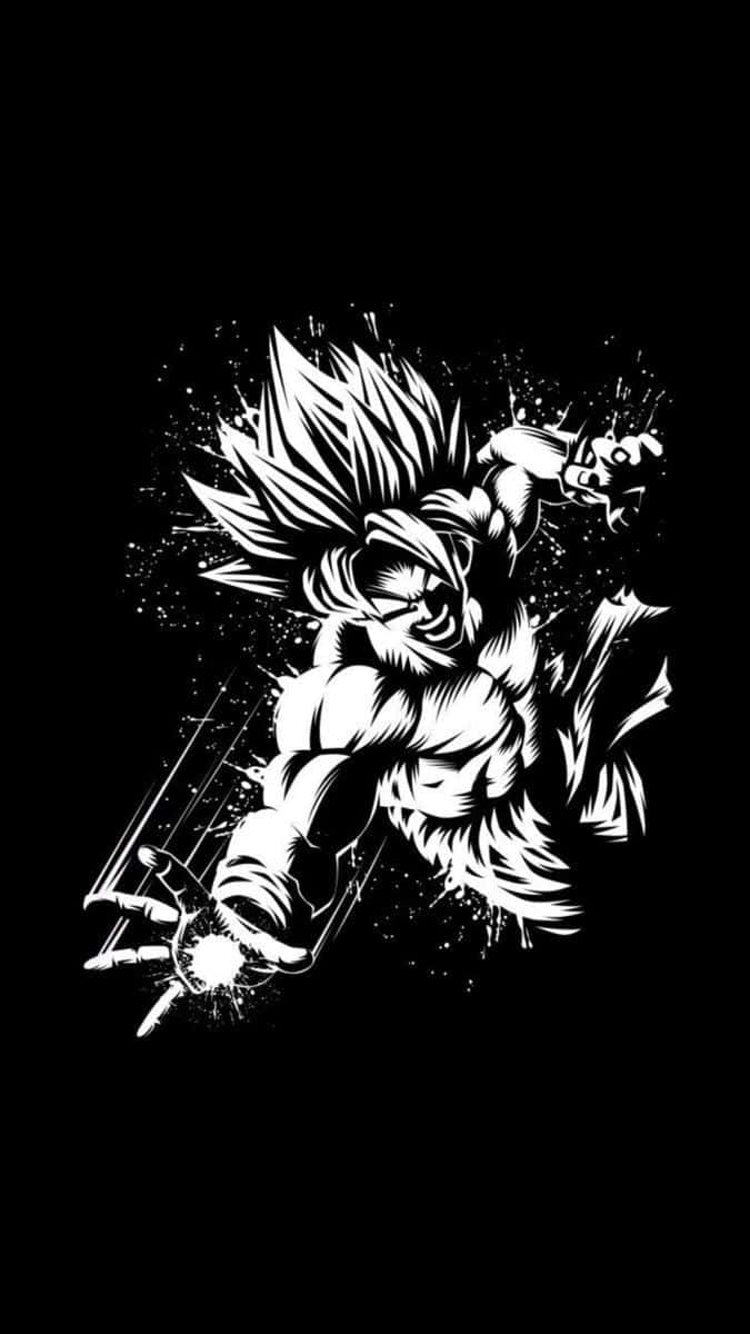 The Popular Anime “dragon Ball Black And White” Background