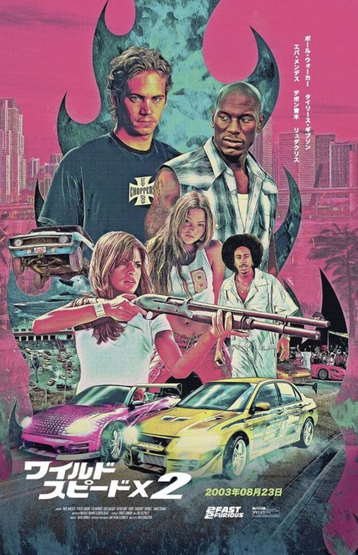 The Poster For Fast And Furious 2 Background