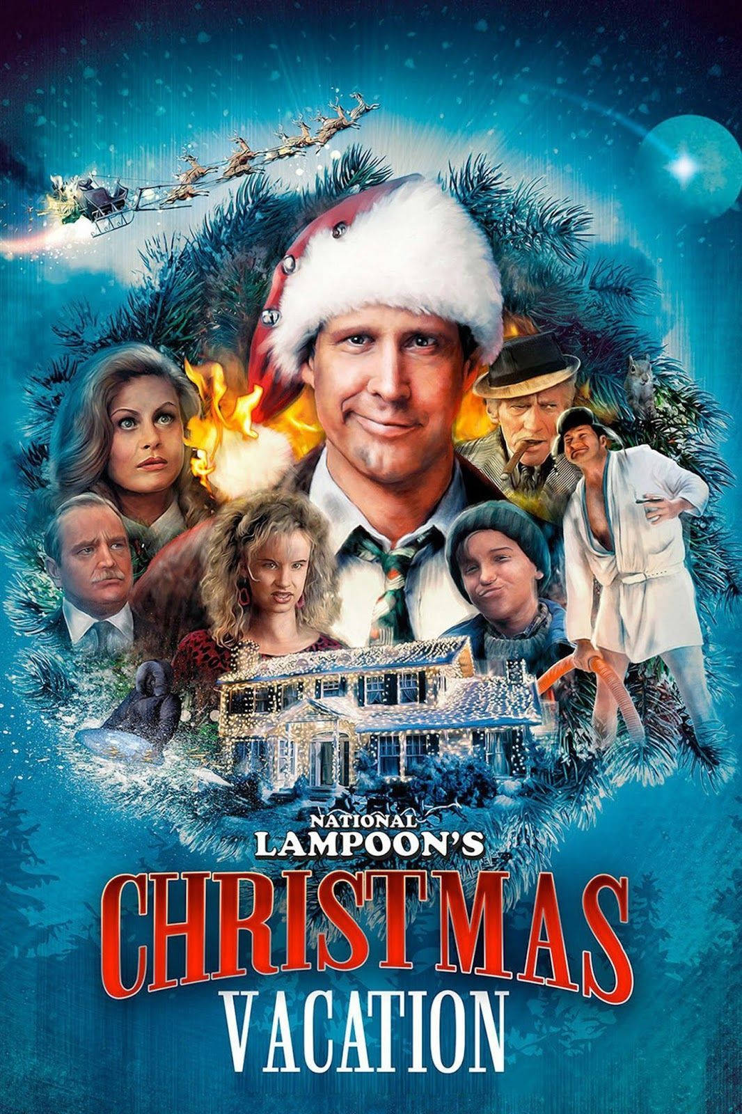 The Poster For Larson's Christmas Vacation Background