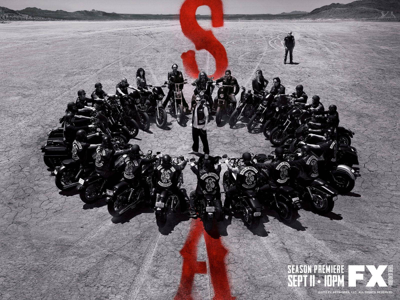 The Poster For The Season Of Sons Of Anarchy Background