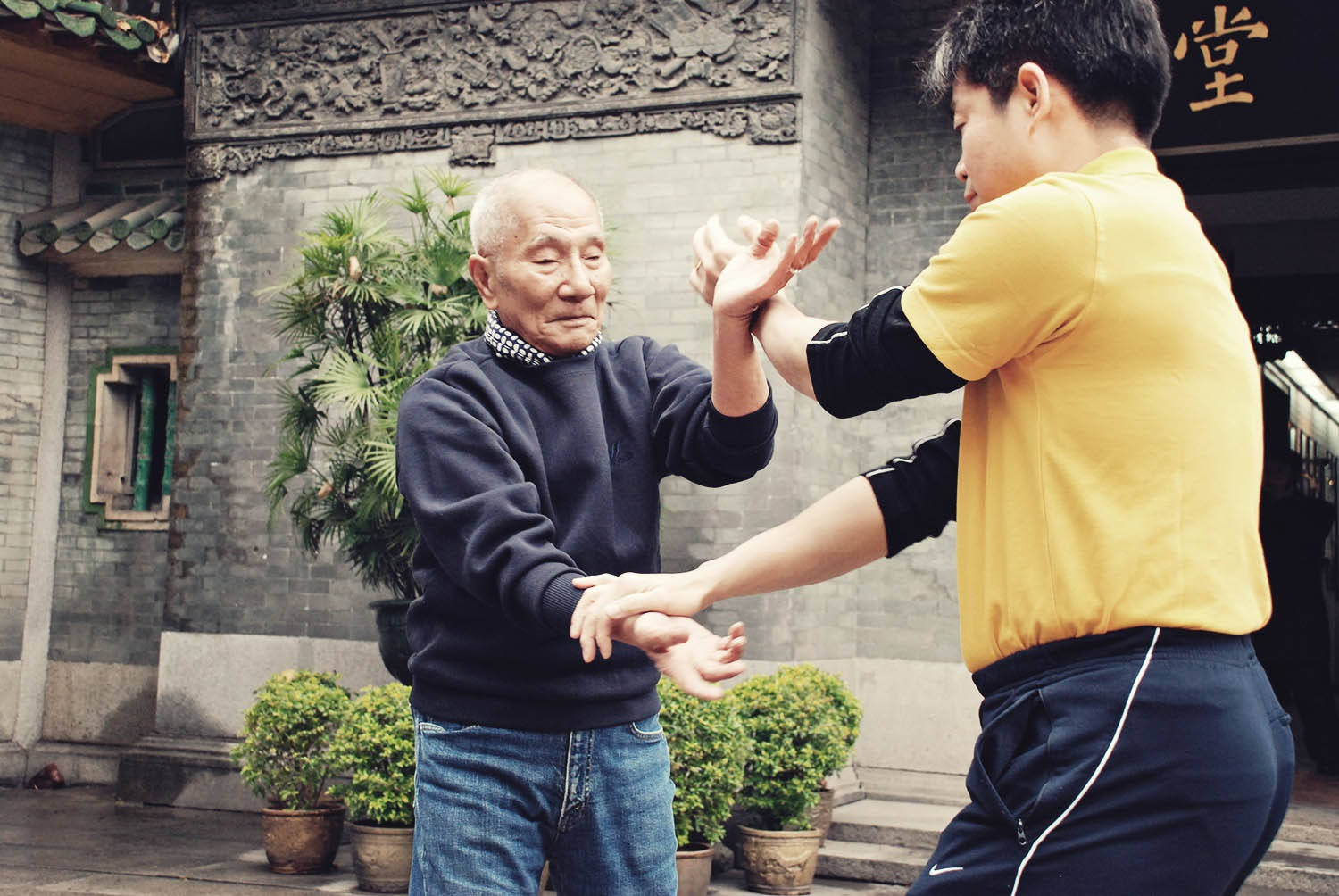 The Potency Of Wing Chun Martial Arts In Action Background