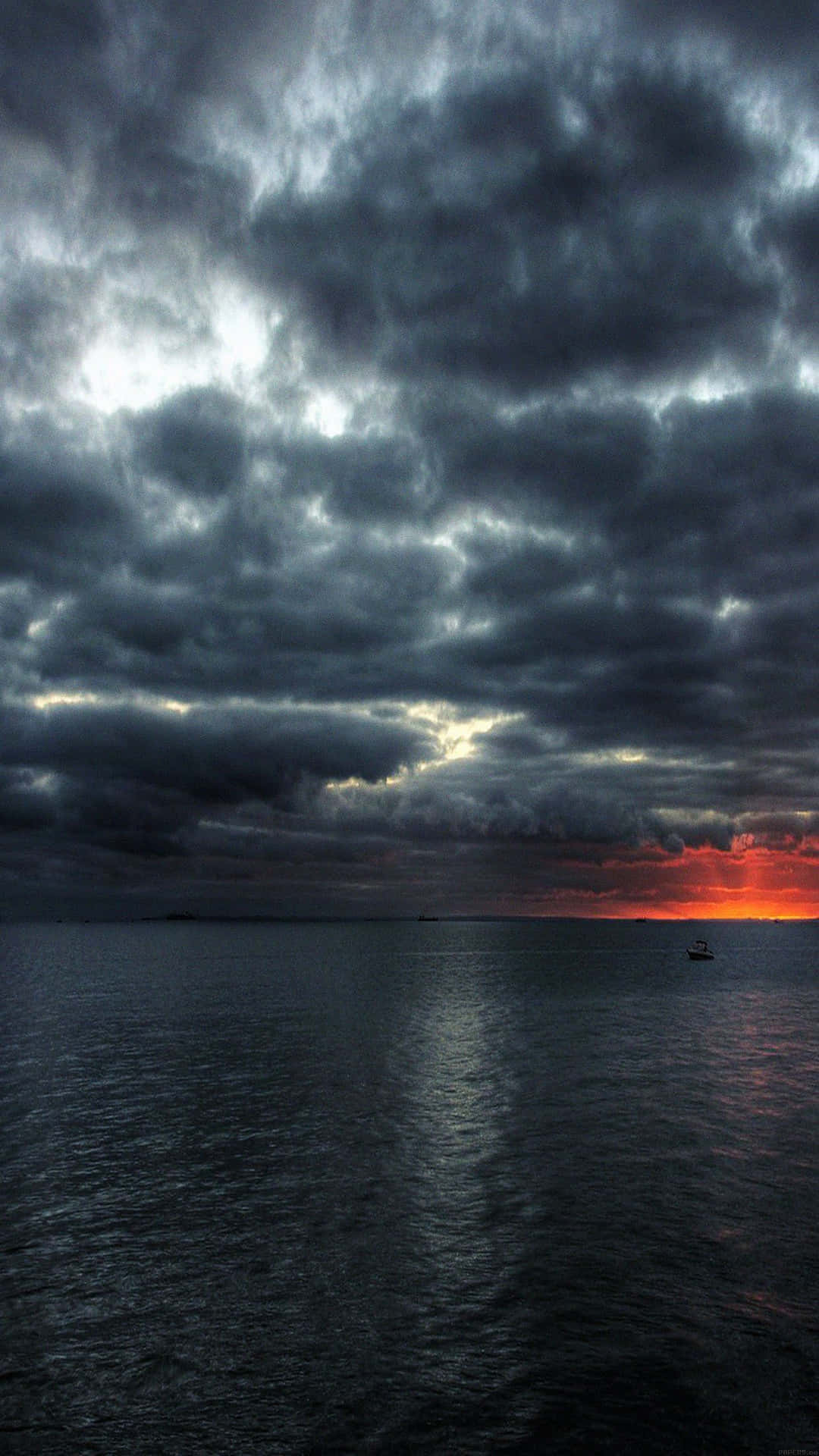The Power Of An Ocean Storm Background