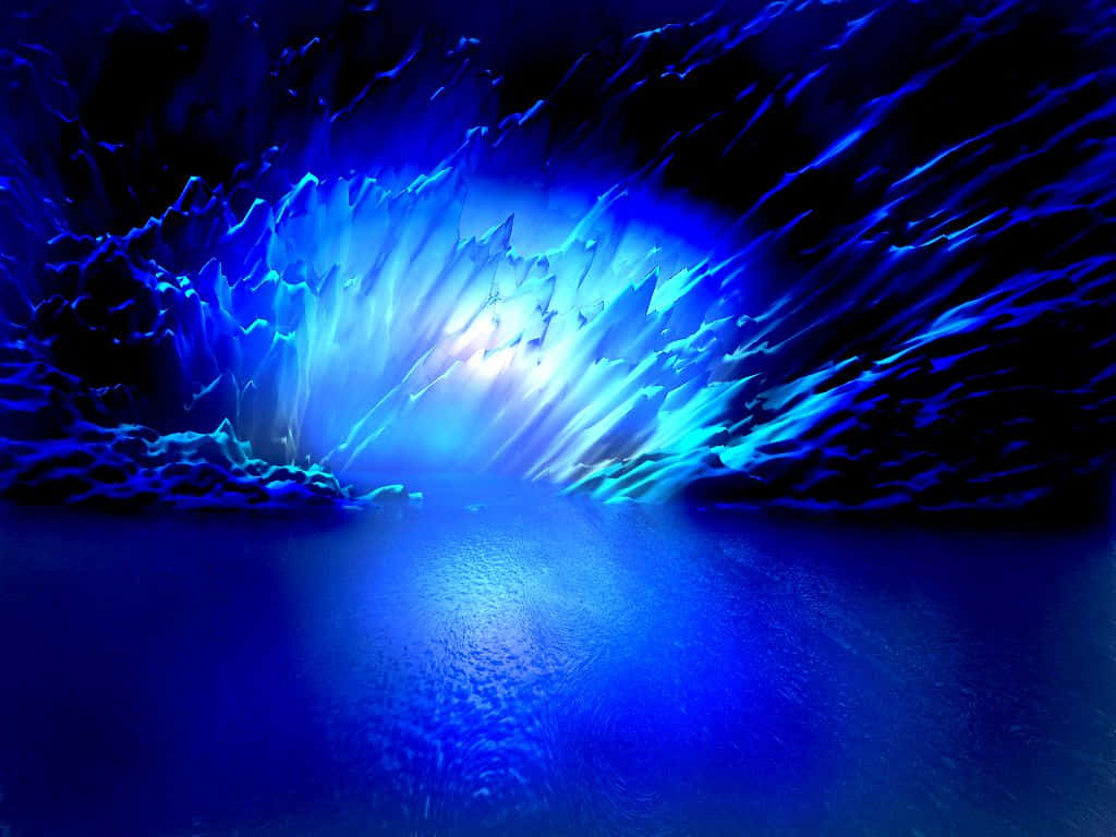 The Power Of Blue Lightning Background