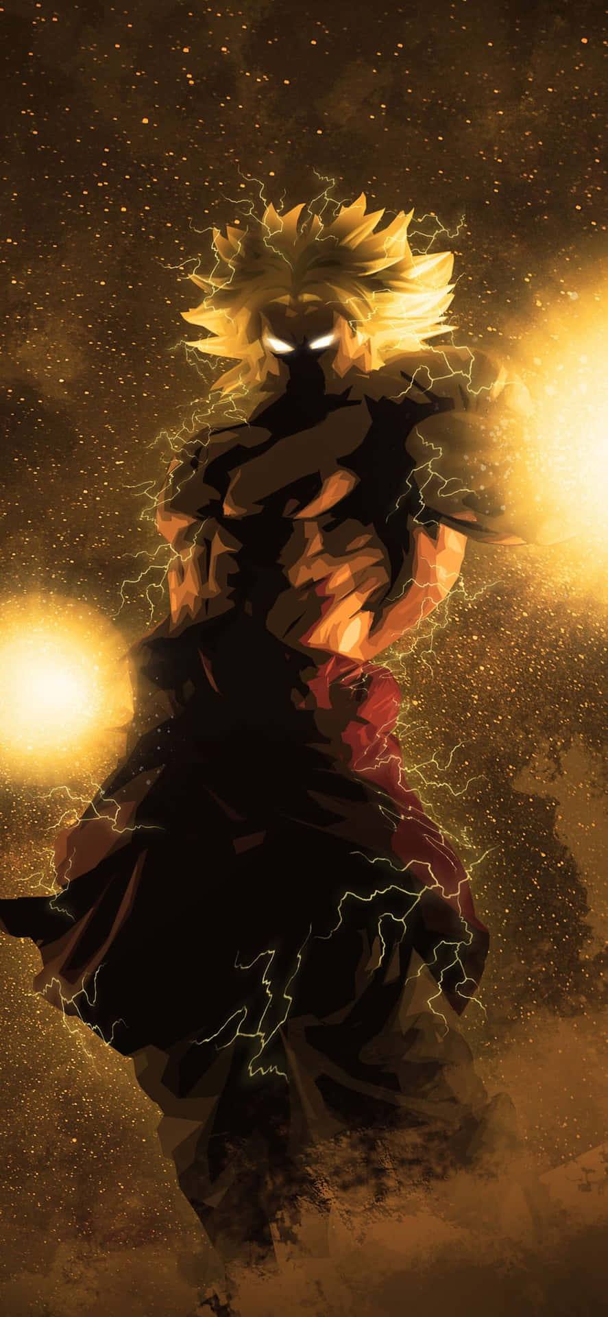 The Power Of Broly Displayed Through An Iphone! Background