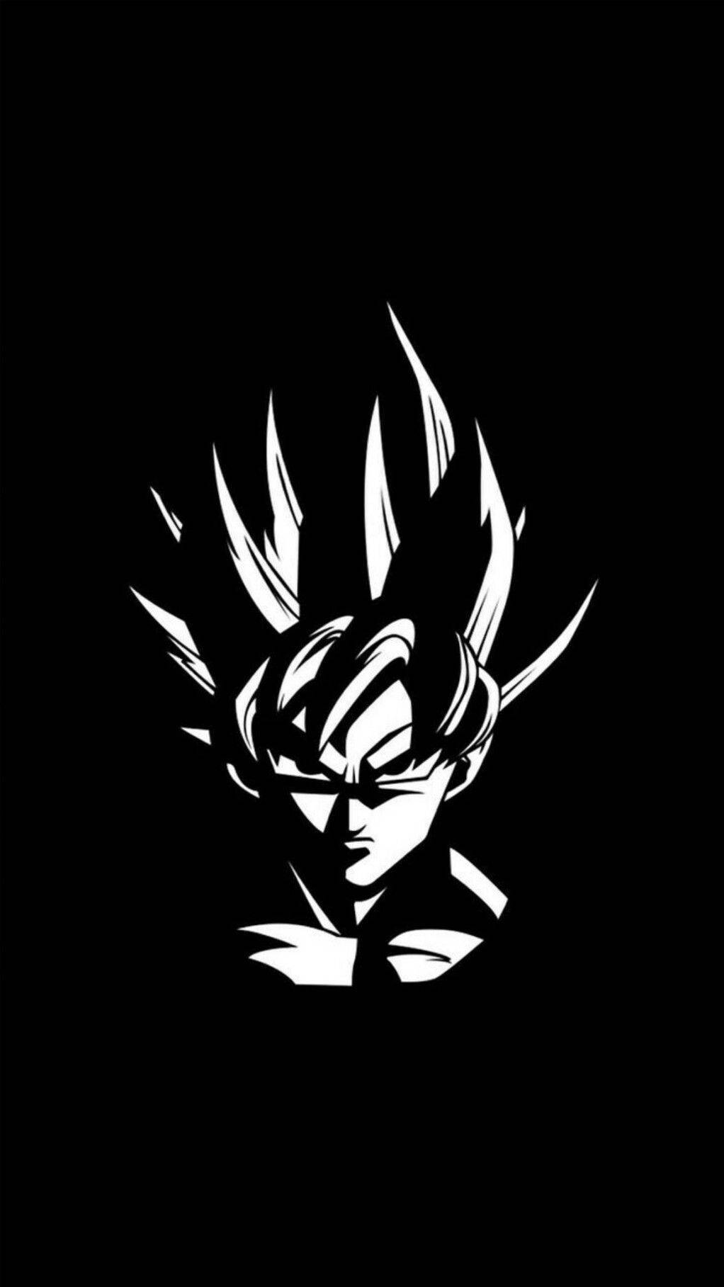 The Power Of Goku, Black And White Background