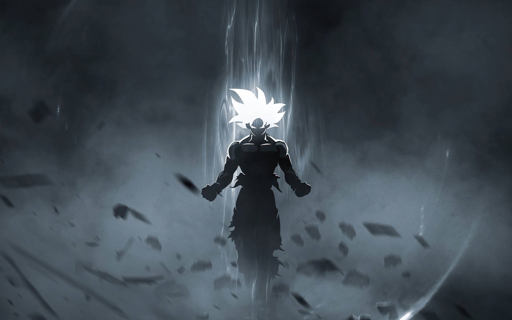 The Power Of Goku Black And White Background