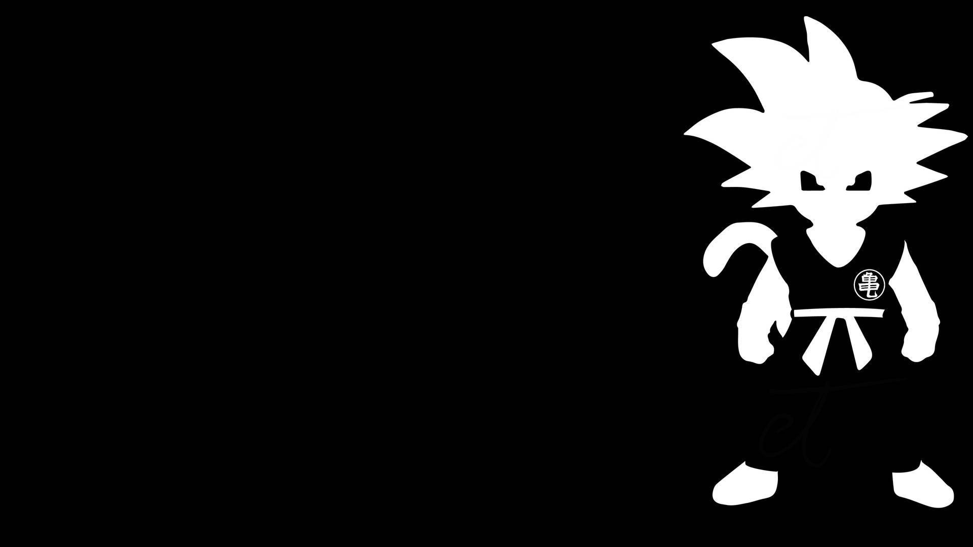 The Power Of Goku Black And White Background