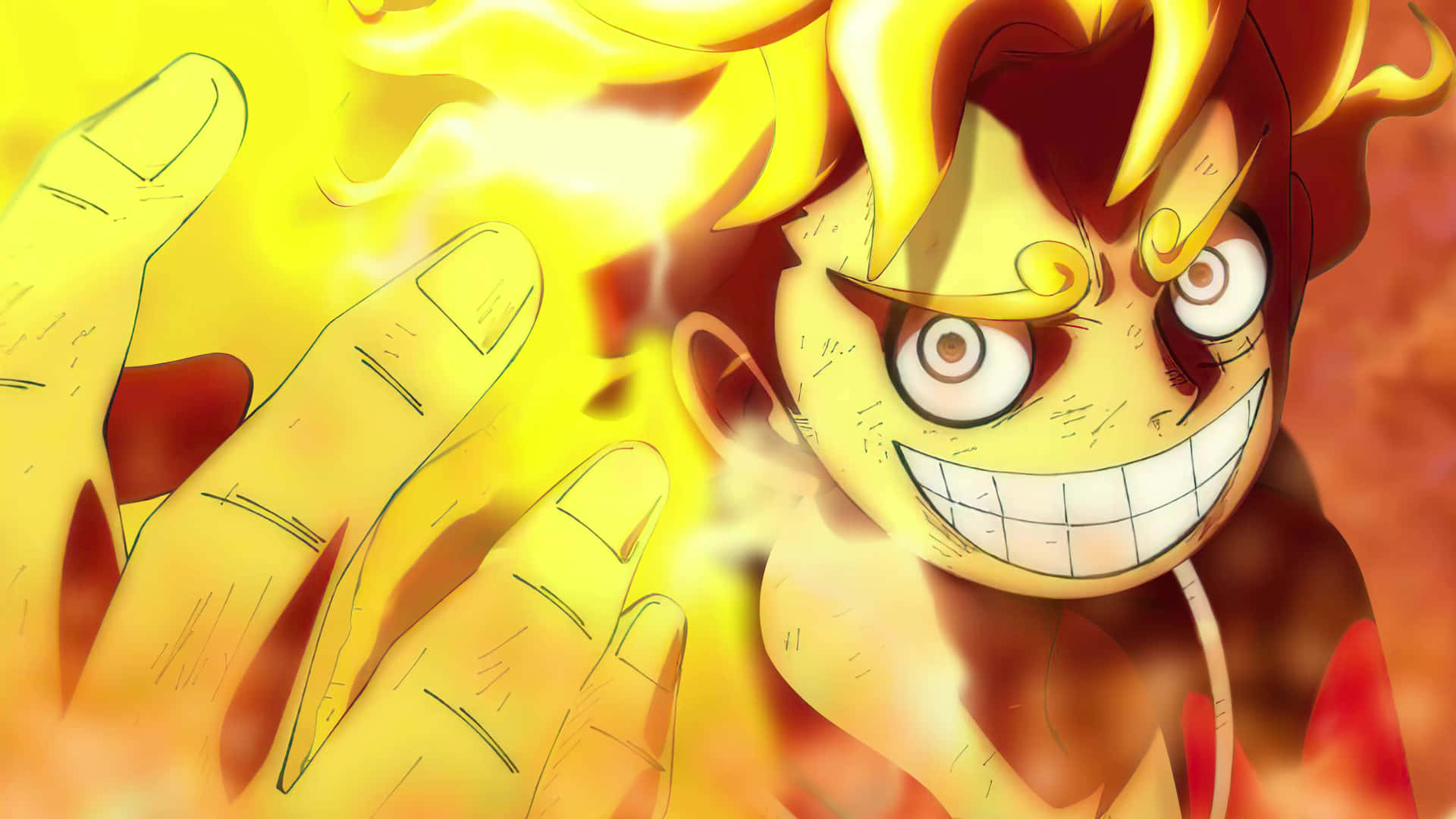 “the Power Of Luffy In Gear 5 Form” Background