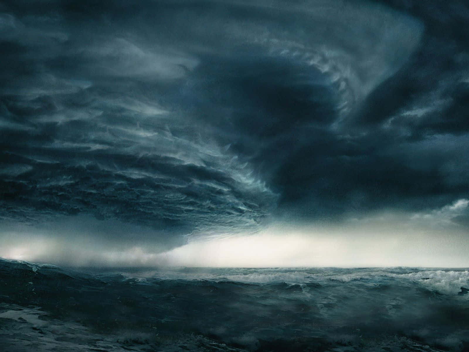 The Power Of Mother Nature As A Wild Ocean Storm Approaches. Background