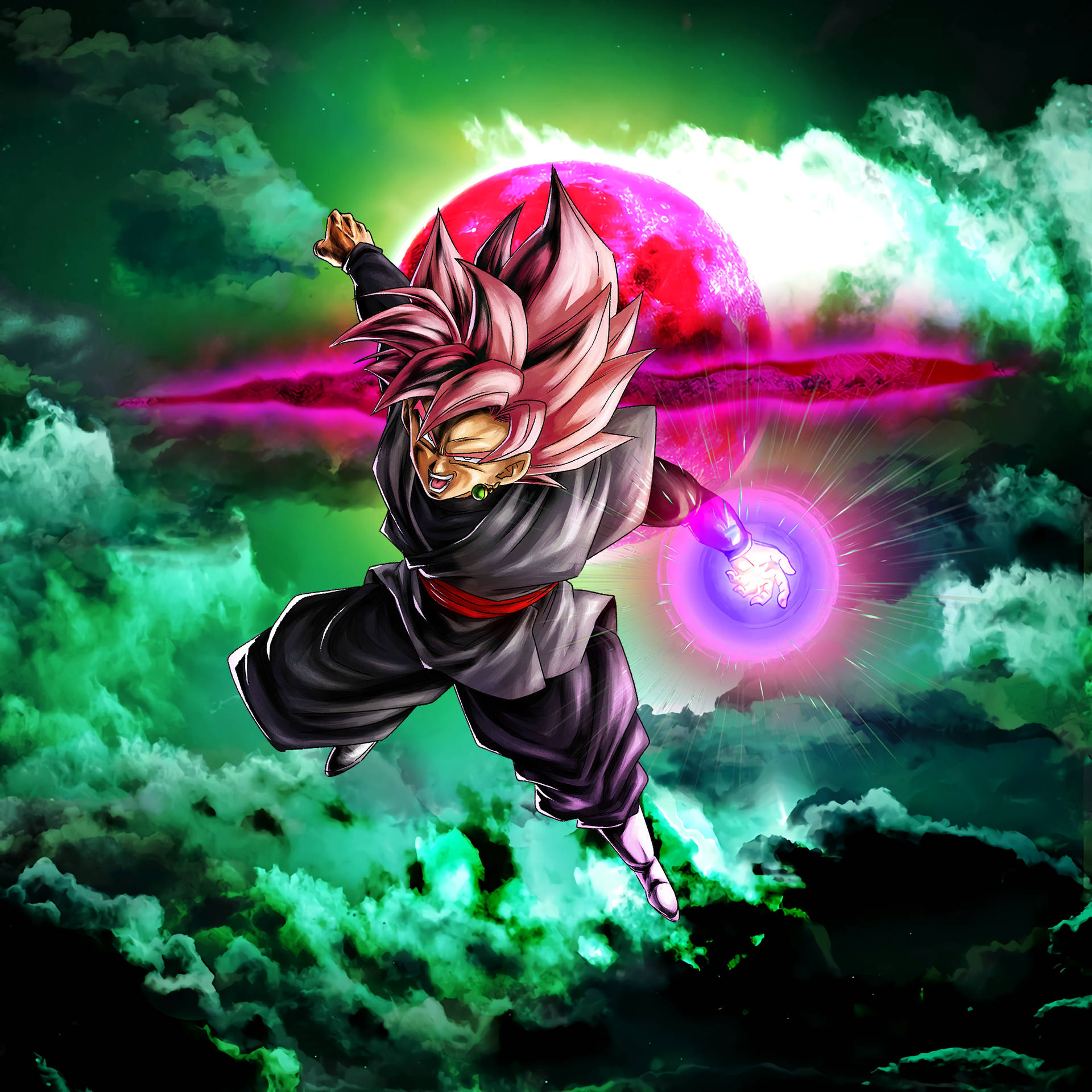 The Power Unleashed - Super Saiyan Rose Under The Full Moon