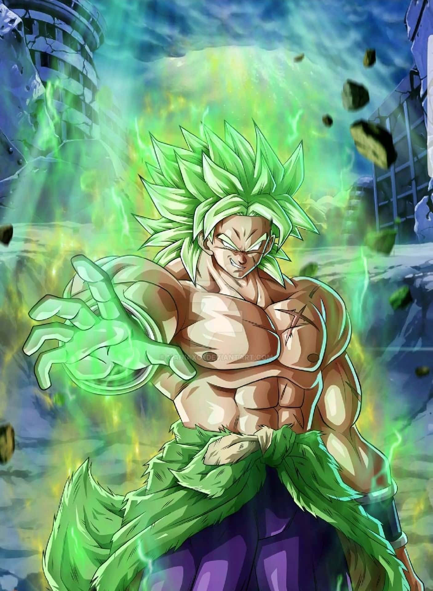 The Powerful And Legendary Broly In 4k Ultra Hd Background