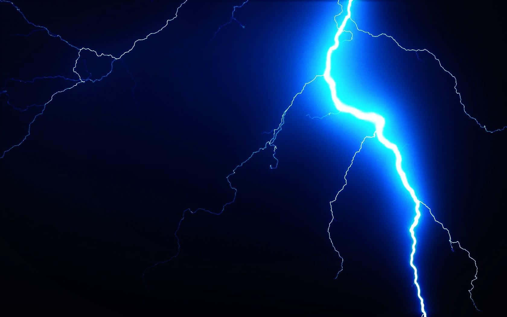 “the Powerful Beauty Of A Cool Lightning Storm” Background