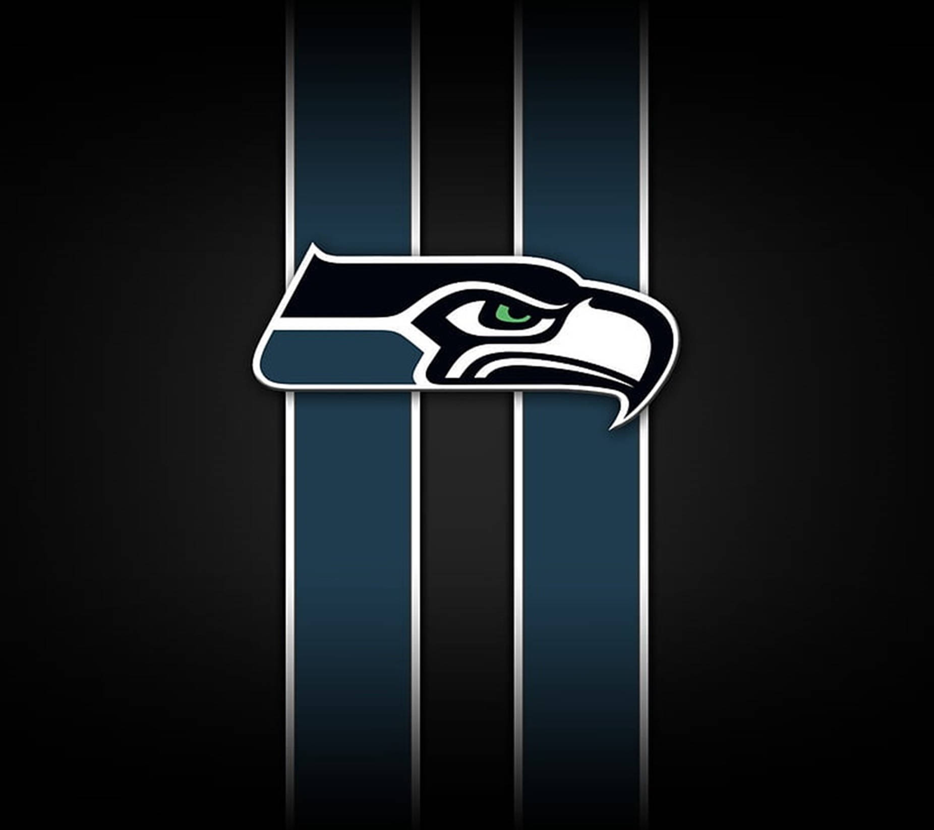 The Powerful Seattle Seahawks Logo In Black Aesthetic Mode Background