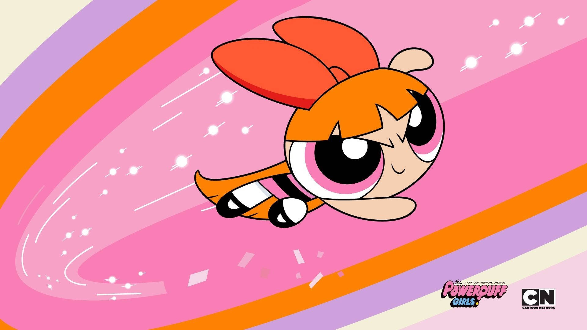 The Powerpuff Girls Blossom In Action Background