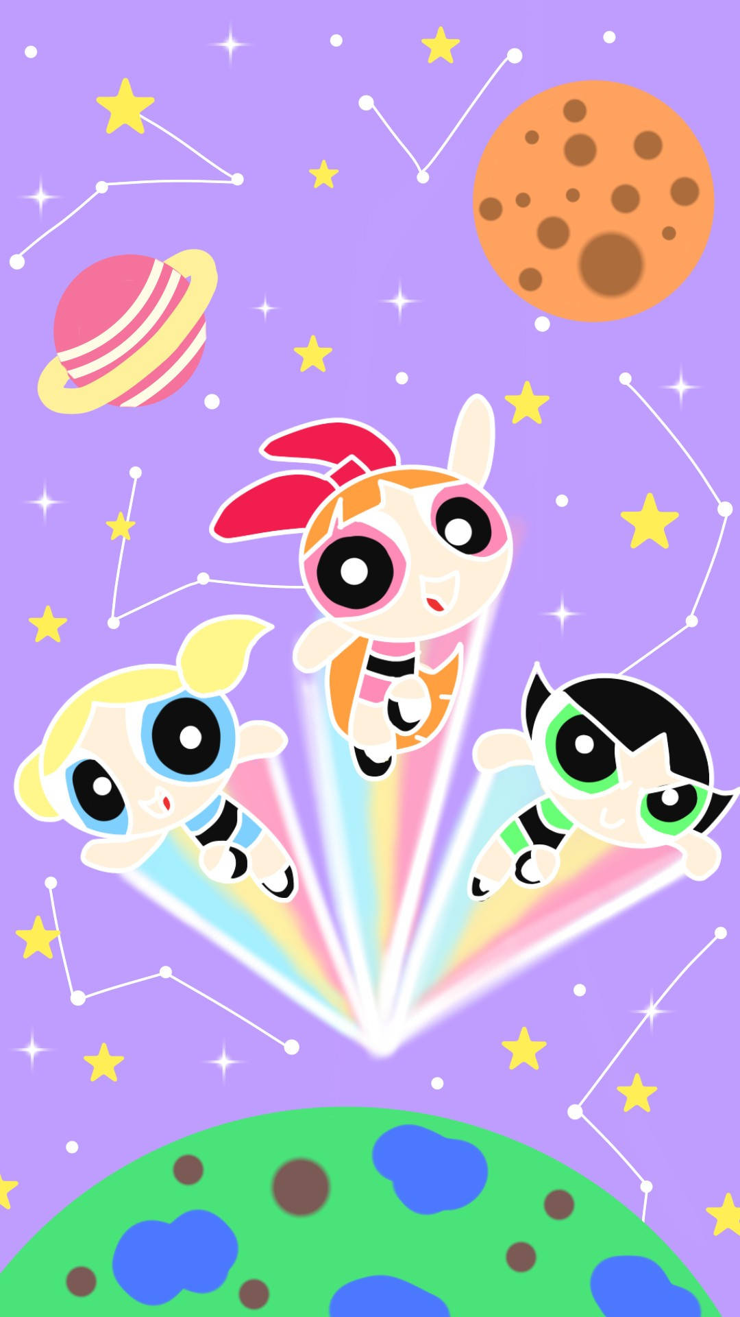 The Powerpuff Girls In Outer Space Background