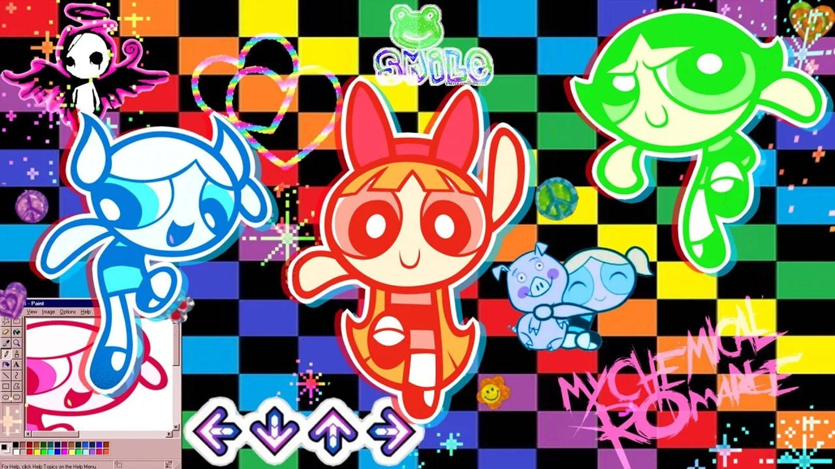 The Powerpuff Girls Kidcore Desktop Background