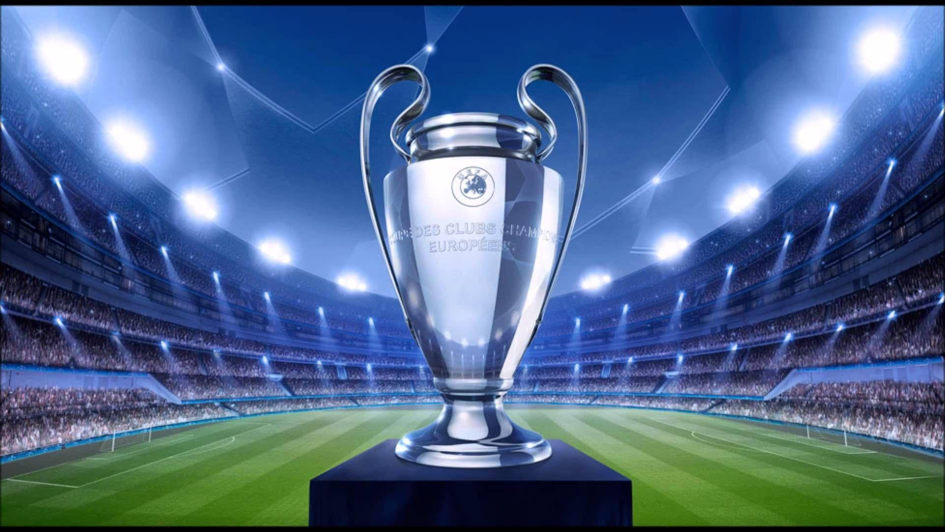 The Prestigious Uefa Champions League Trophy Background