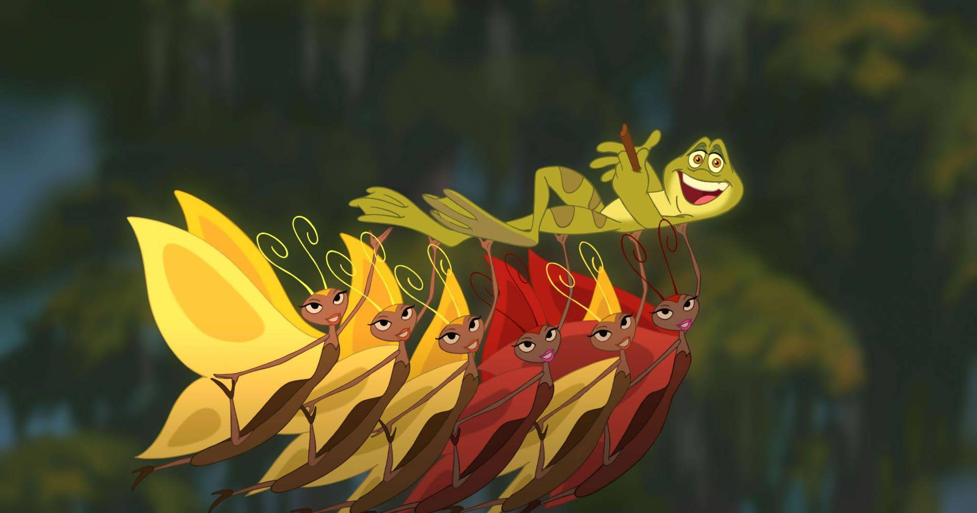The Princess And The Frog Butterflies Background