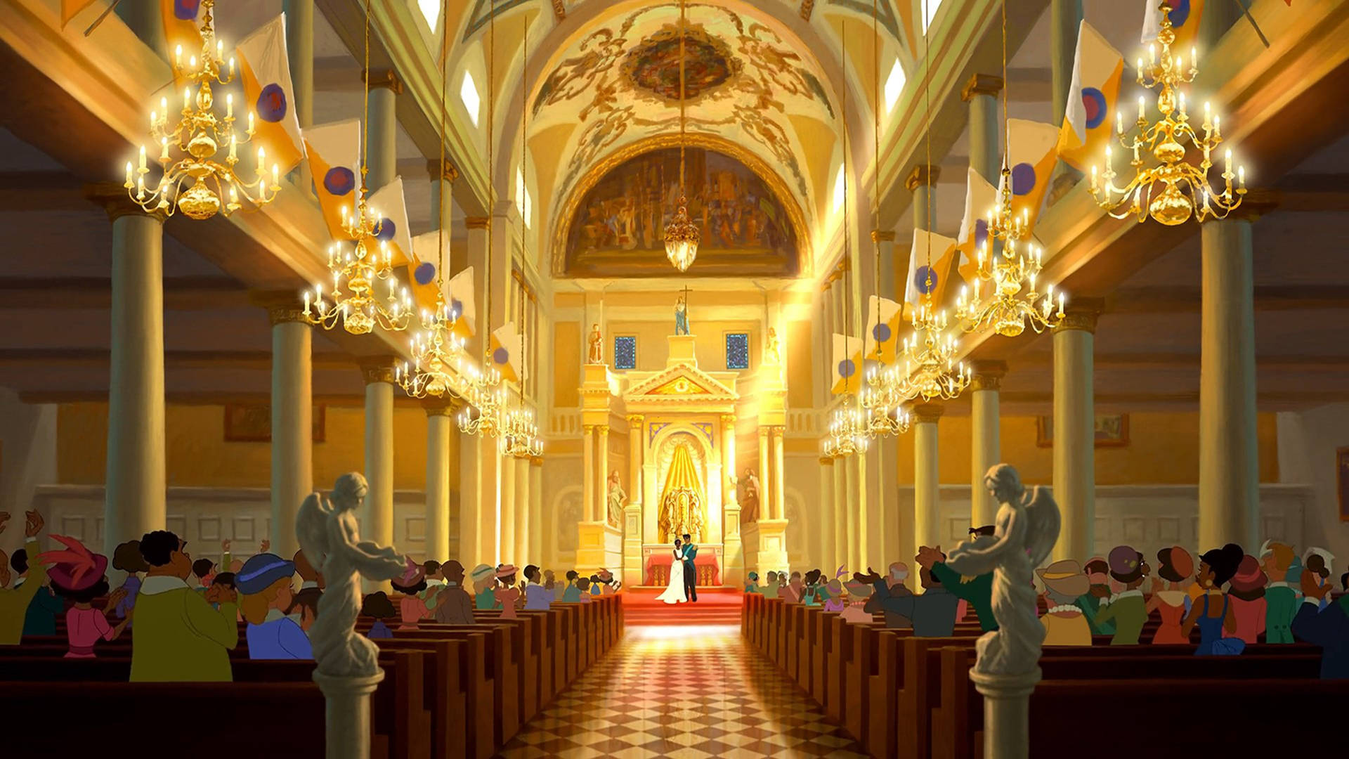 The Princess And The Frog Church Wedding Background