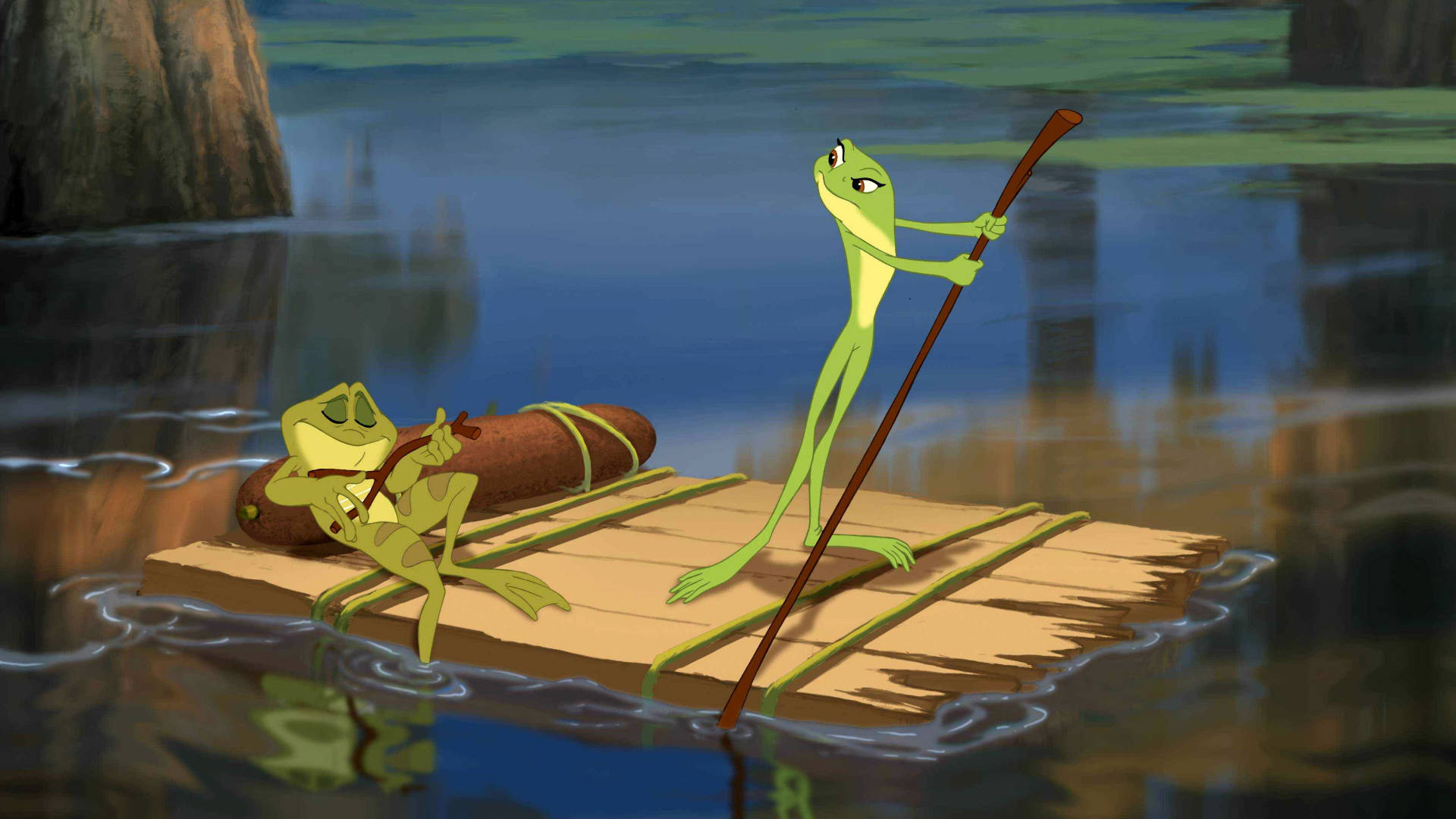 The Princess And The Frog Make-shift Boat Background