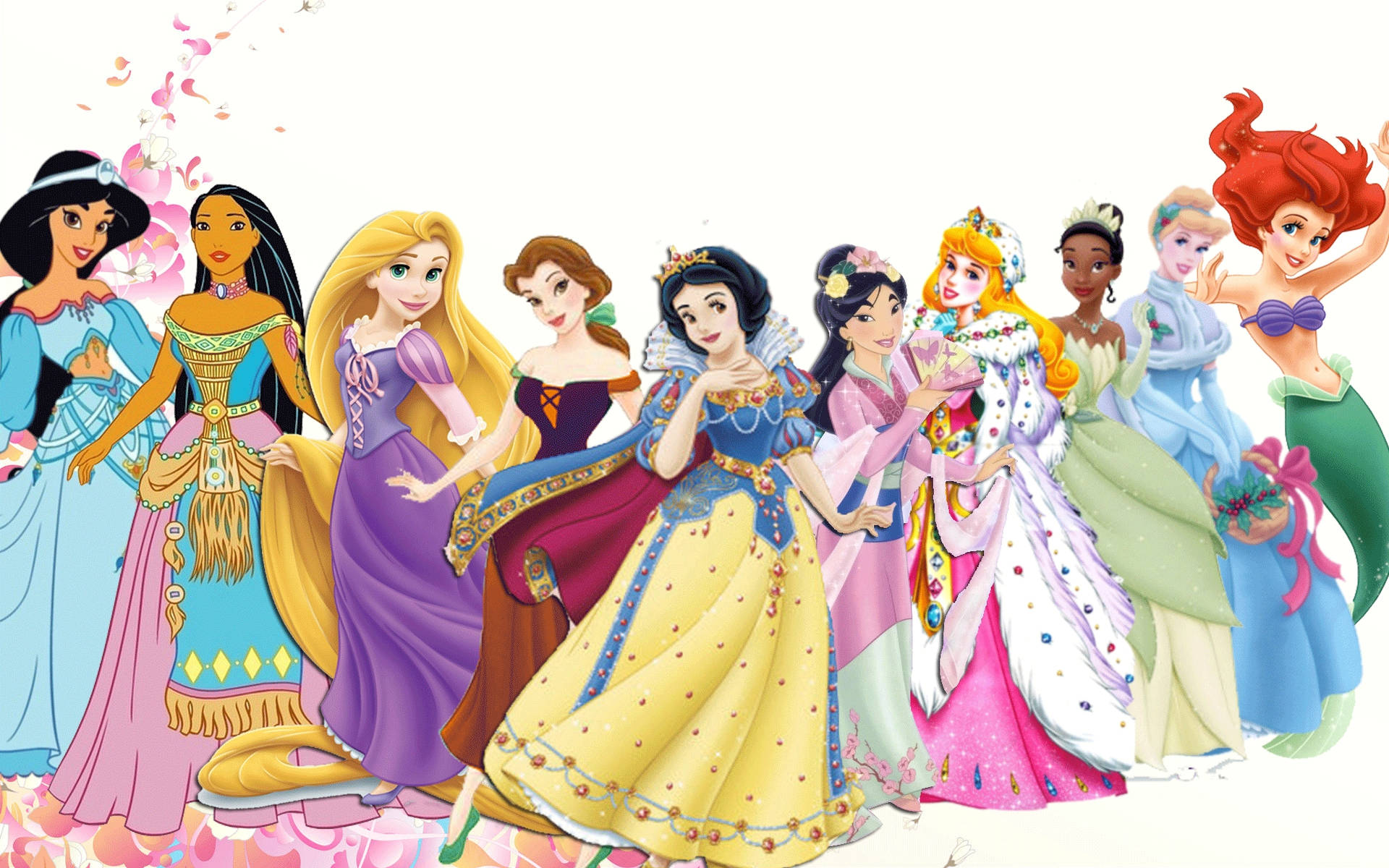 The Princesses Of Disney Desktop Background