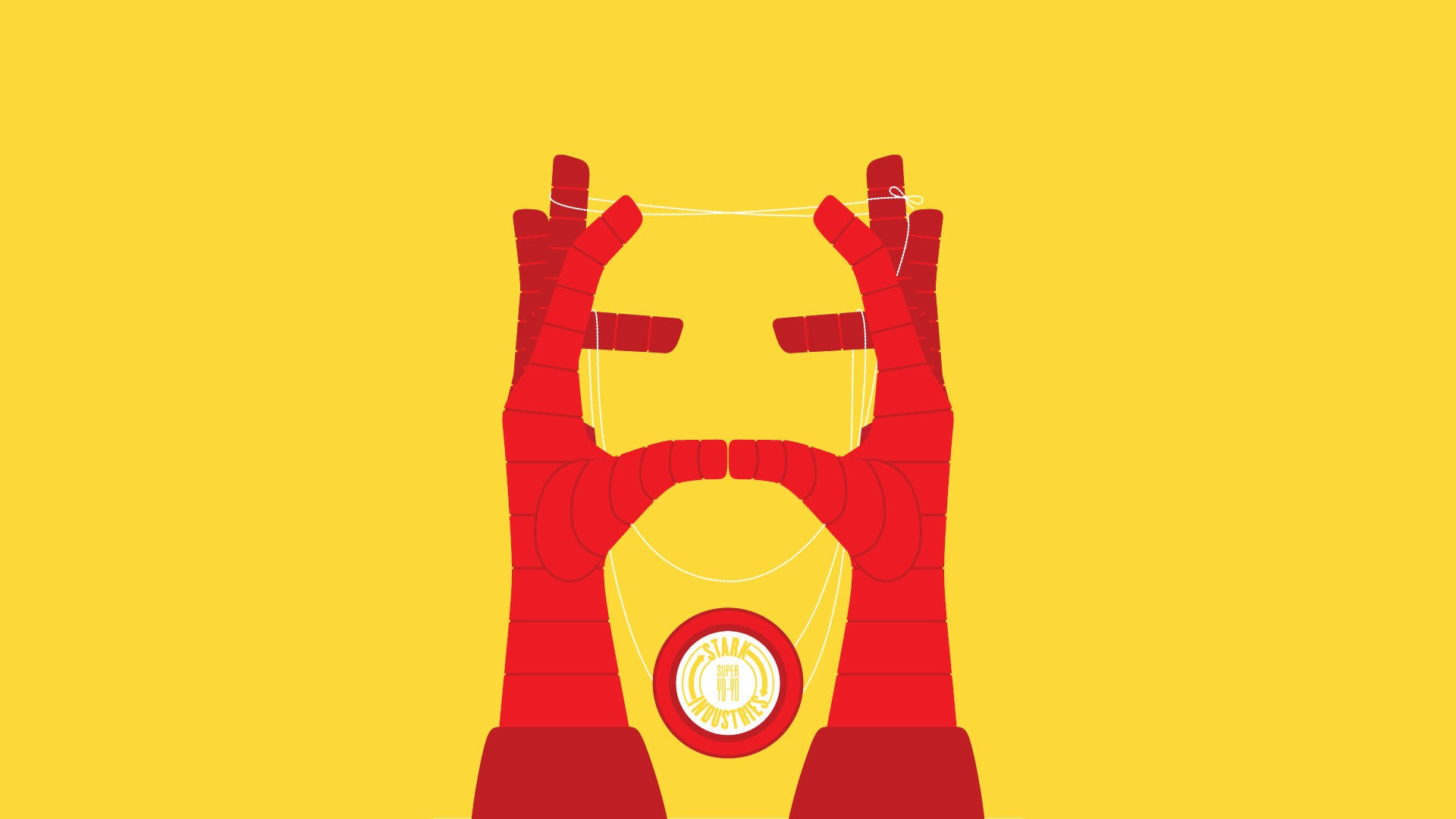 The Progressively Glowing Red Hand Of Iron Man Logo Background
