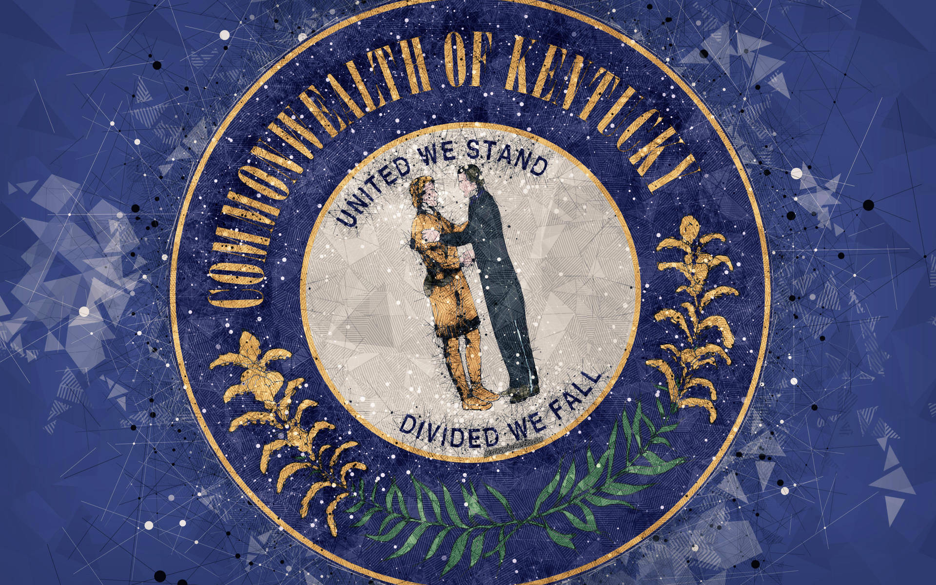 The Proud Kentucky State Flag Background