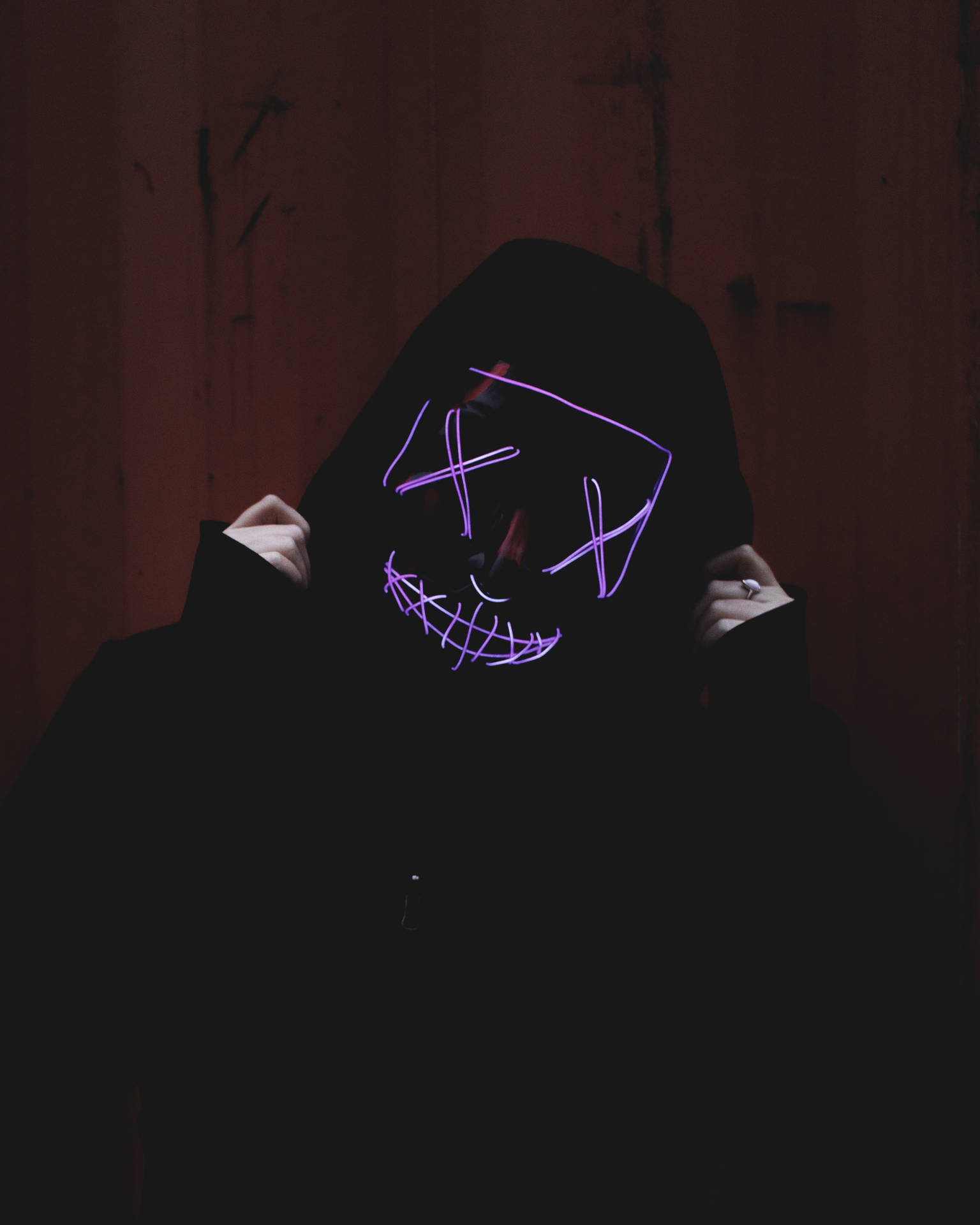 The Purge Mask Purple Fan-inspired Background