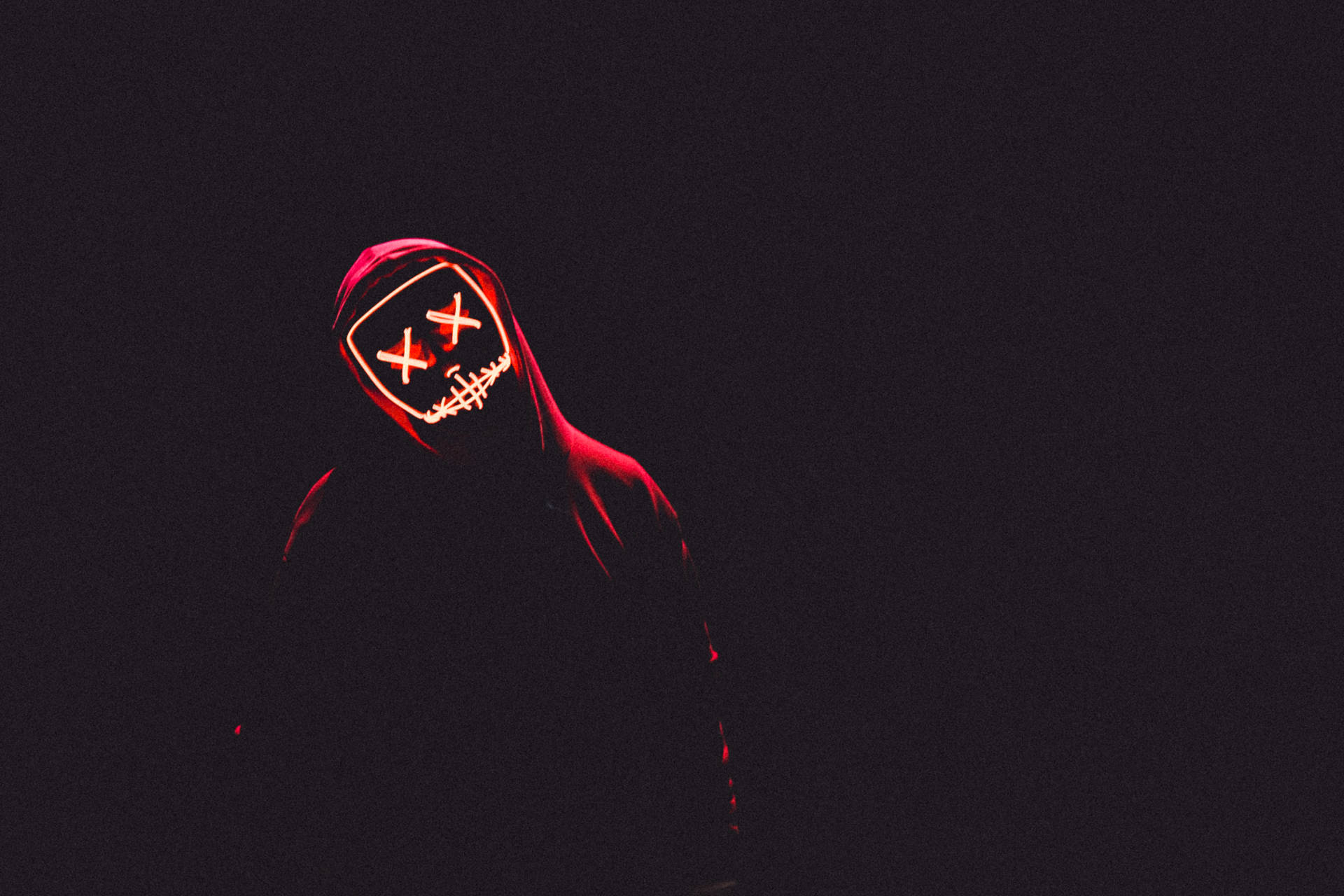 The Purge Mask Red Led Background